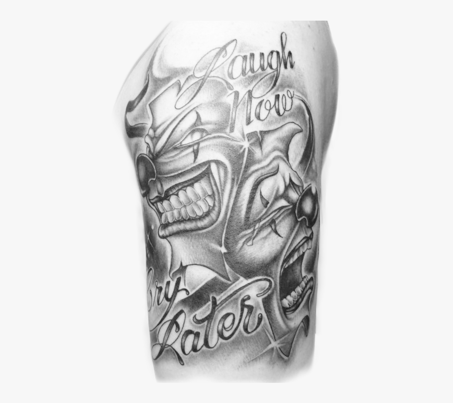 Tattoo Clown Joker Evil Laughter Arm - New Tattoo Style Man, Transparent Clipart