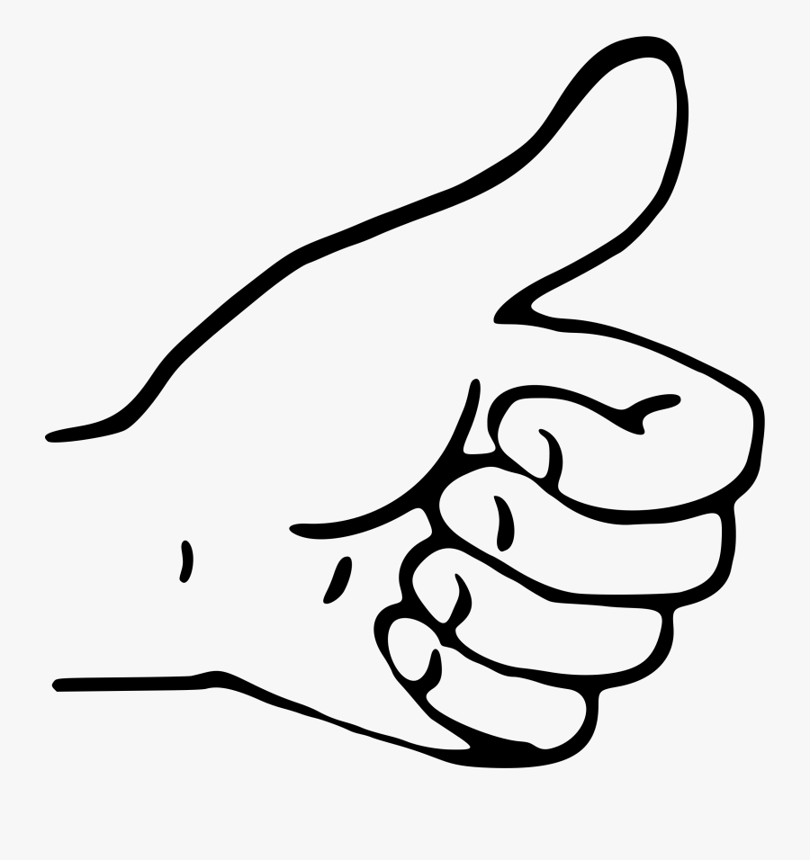 Thumb Clip Art Black And White, Transparent Clipart