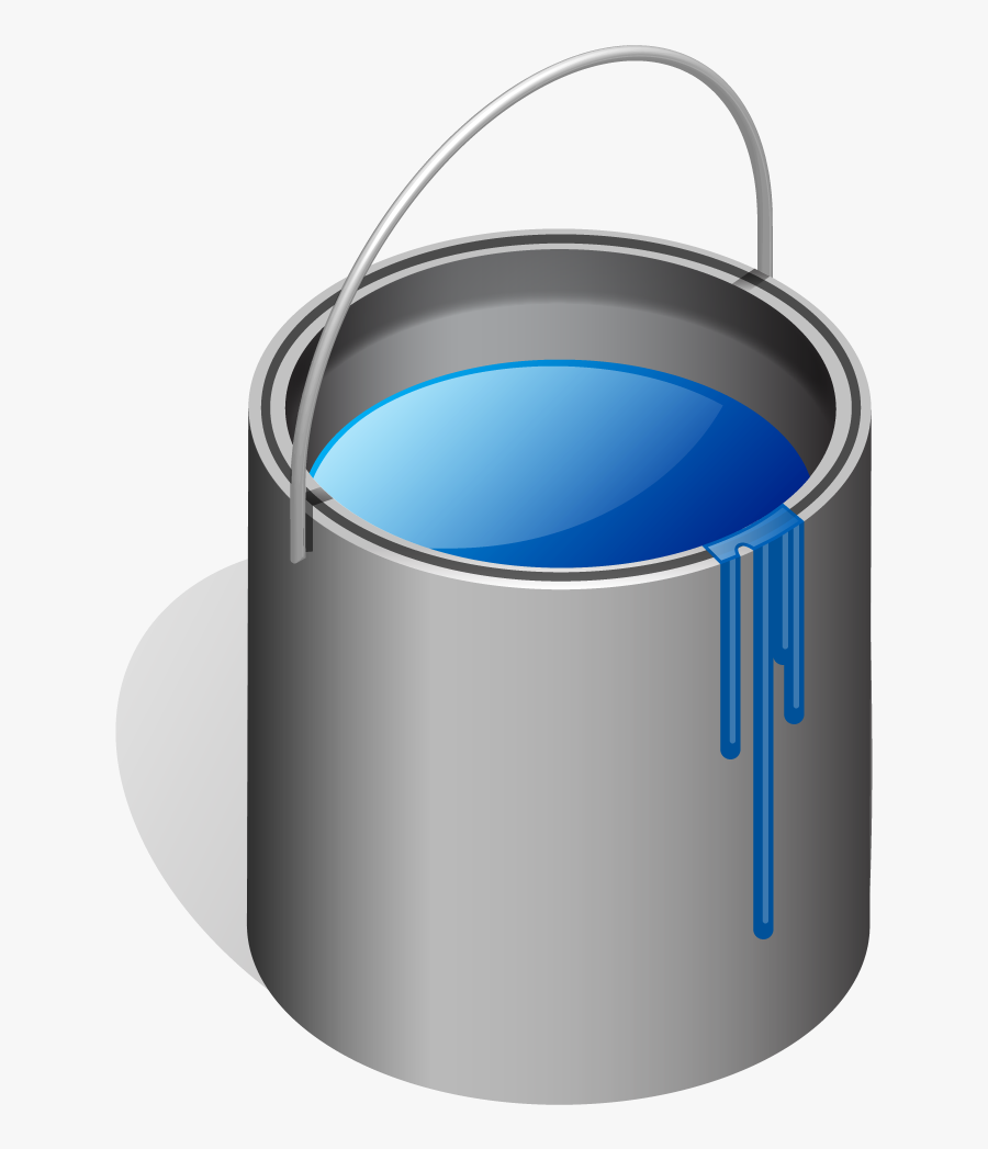 Paint Can And Brush Free Clip - Paint Can Transparent Background, Transparent Clipart