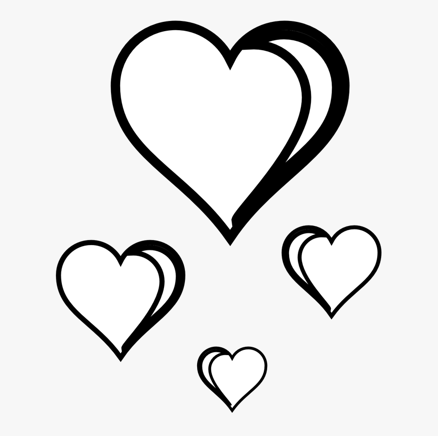 Hearts Images Black And White - Full Hd Heart Black And White, Transparent Clipart