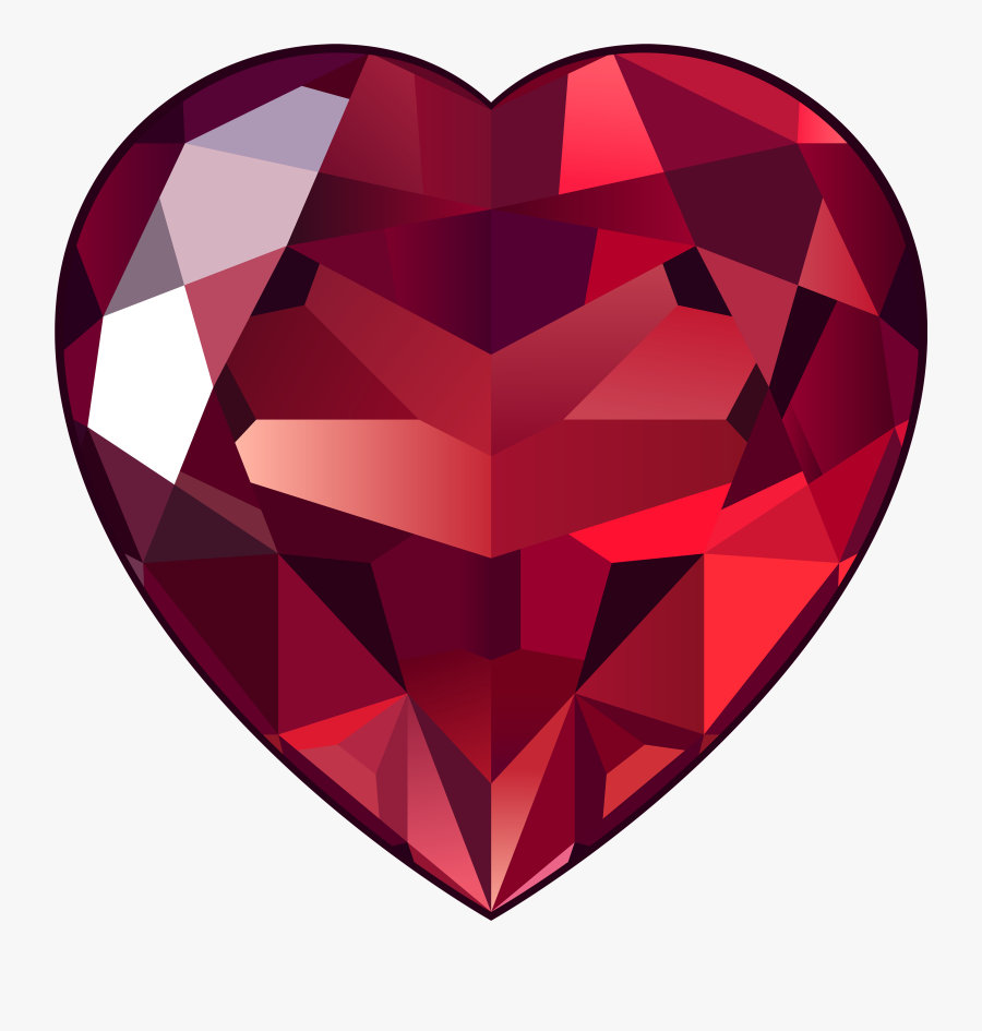 Large Ruby Heart Clipart Clip Arts - Gem Heart Png, Transparent Clipart