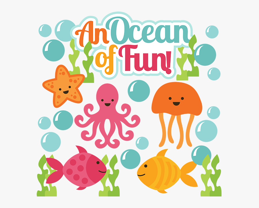 An Ocean Of Fun Svg Scrapbook Cute Svg Cuts Cut Files - Ocean Miss Kate Cuttables, Transparent Clipart