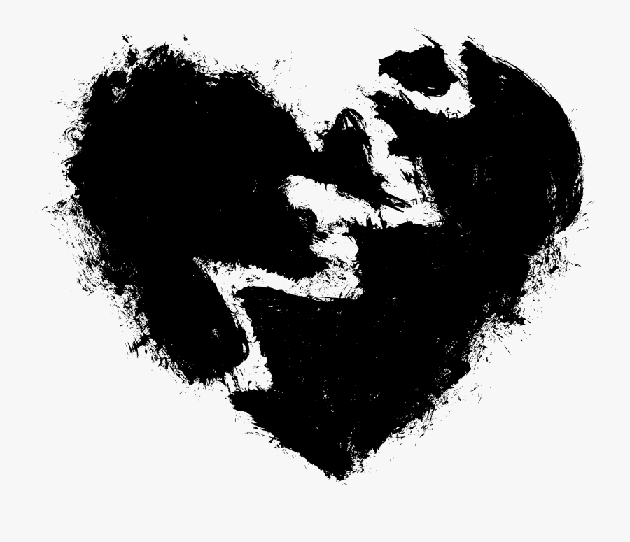 Clip Art Black Broken Heart - Broken Black Heart Png, Transparent Clipart