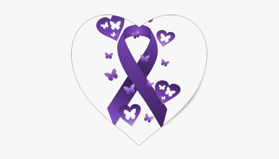 Purple Awareness Ribbon Png Clipart - Maladie De Crohn Symbol, Transparent Clipart