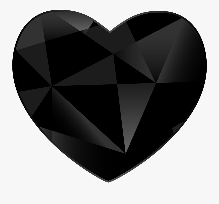 Hearts Clipart Sign - Black Heart Png Transparent, Transparent Clipart