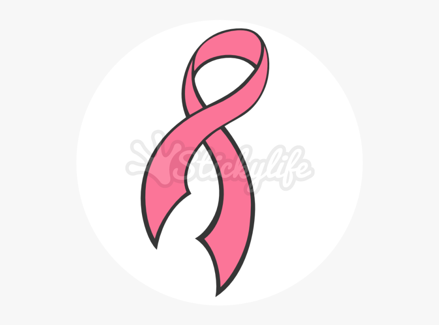 Breast Cancer Ribbon Temporary Tattoo - Crescent, Transparent Clipart