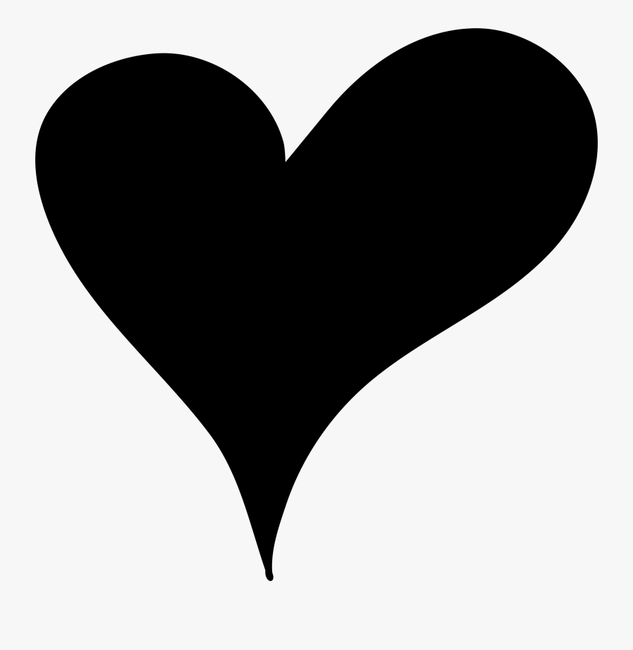 Heart Clipart Black And White - Hand Drawn Heart Svg, Transparent Clipart