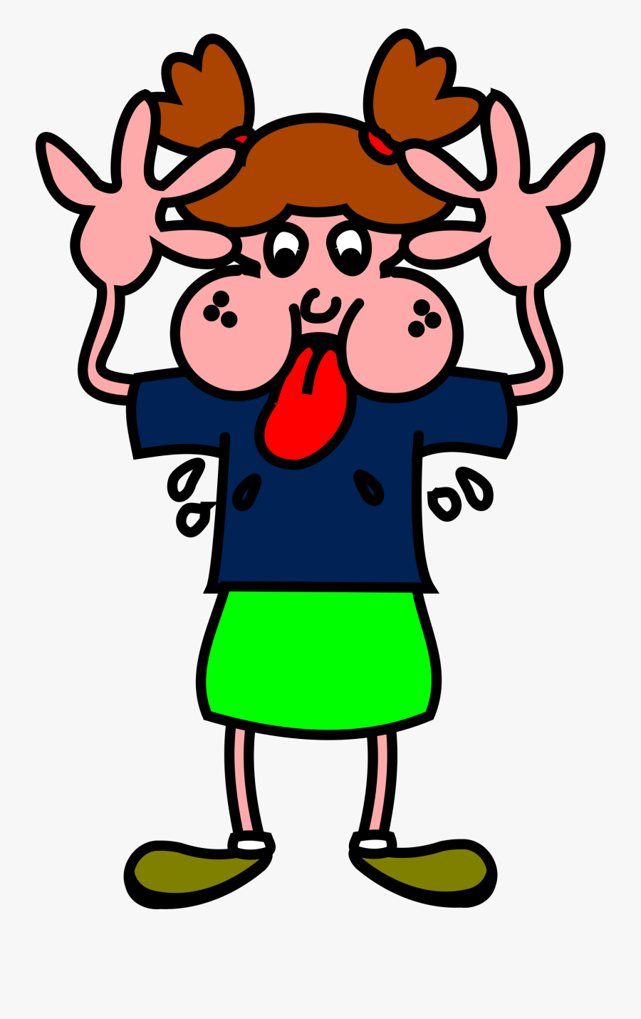 Blowing, Child, Gesture, Girl, Person, Tongue Out - Rude Clip Art, Transparent Clipart