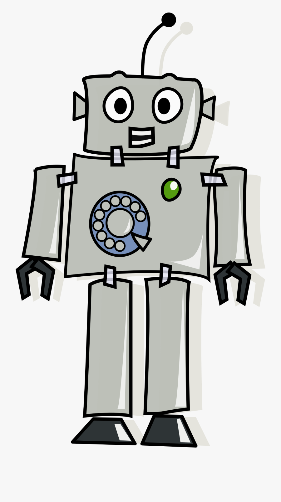 This Free Icons Png Design Of Answerphone Robot - Clip Art Robot, Transparent Clipart