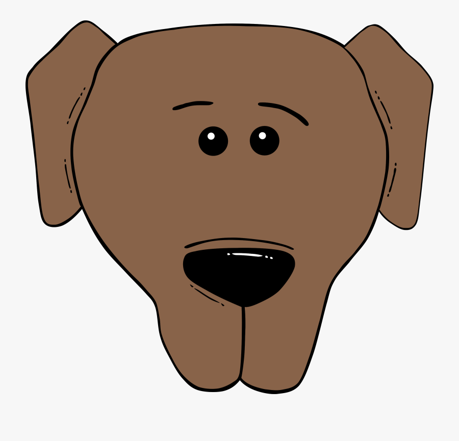 Face,cartoon,head,clip Art,tongue,no Expression - Dog Face Cartoon Transparent Background, Transparent Clipart
