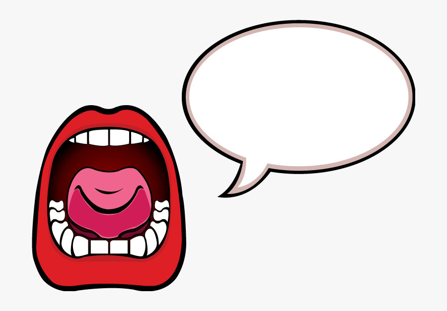 Talking Mouth Clipart Free Clipart Images - Mouth With Speech Bubble, Transparent Clipart