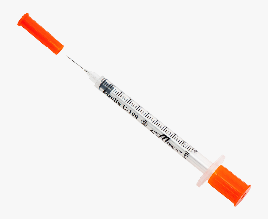 1ml Insulin Syringe With Standard Fixed Needle 27g - Insulin Syringe 1ml, Transparent Clipart