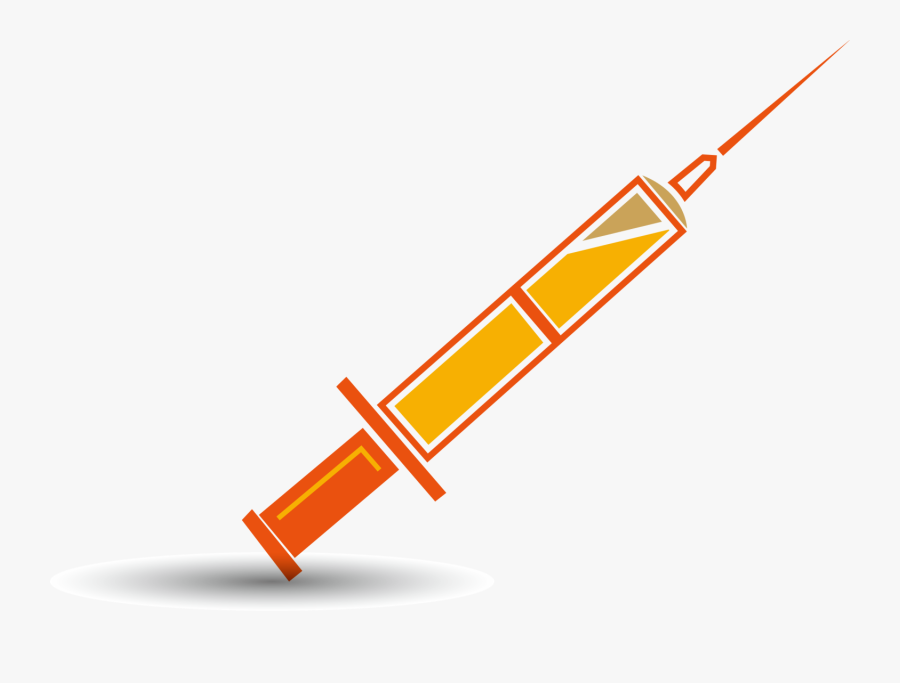 Syringe Clipart Animated - Yellow Syringe Cartoon, Transparent Clipart