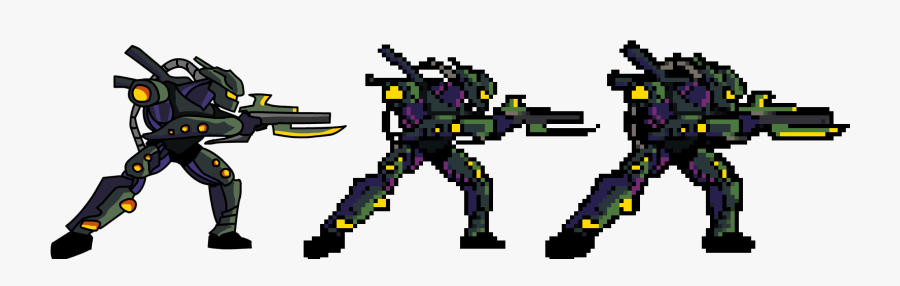 Clip Art Pixelator For Example Check - Pixelated Robot, Transparent Clipart