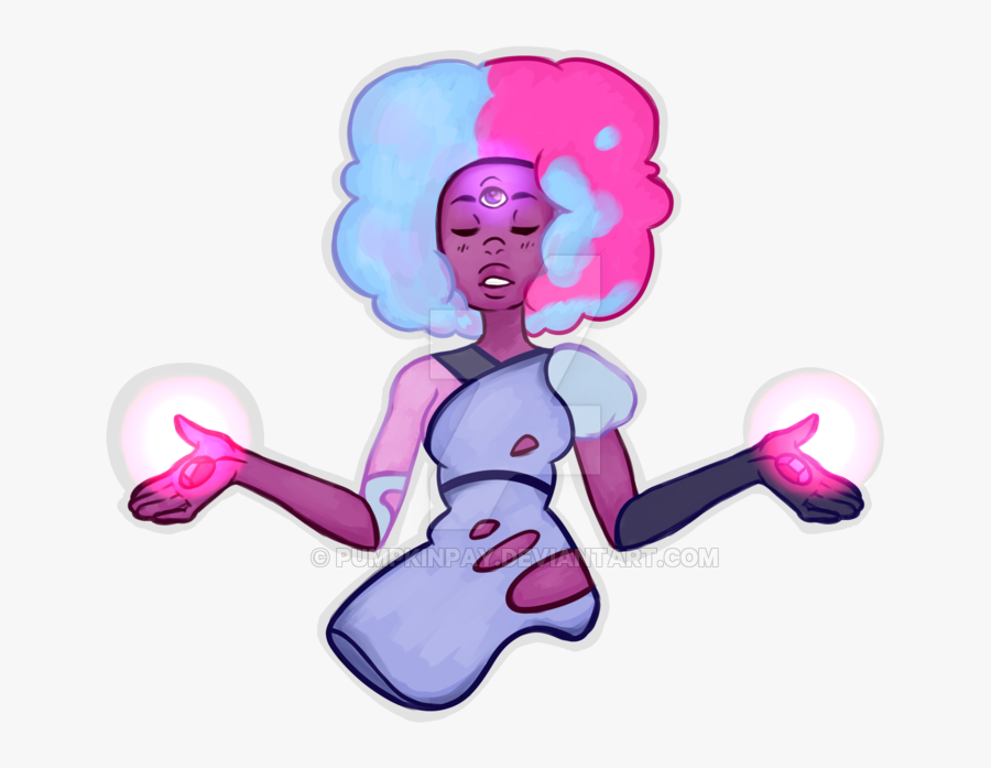 Cotton Candy Monster Drawing Of How To Girl Free - Cotton Candy Garnet Fanart, Transparent Clipart