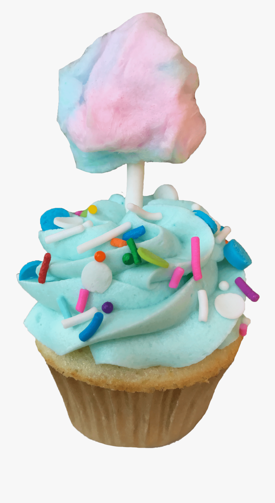 Transparent Cotton Candy Png - Cupcake, Transparent Clipart