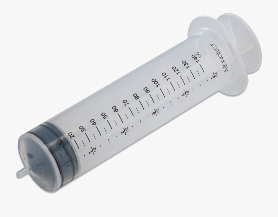 Syringe With Rubber Piston, Transparent Clipart