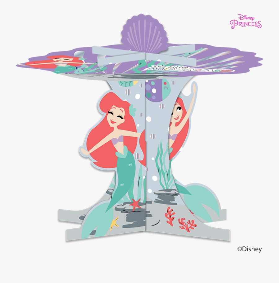 Disney Princess Ariel Under The Sea Party Cupcake Stand"
 - Decoracion Con Globos De Sirenita Ariel, Transparent Clipart