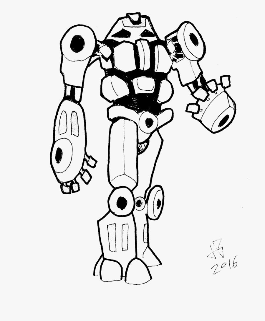 Side Drawing Robot, Picture - Sketch, Transparent Clipart