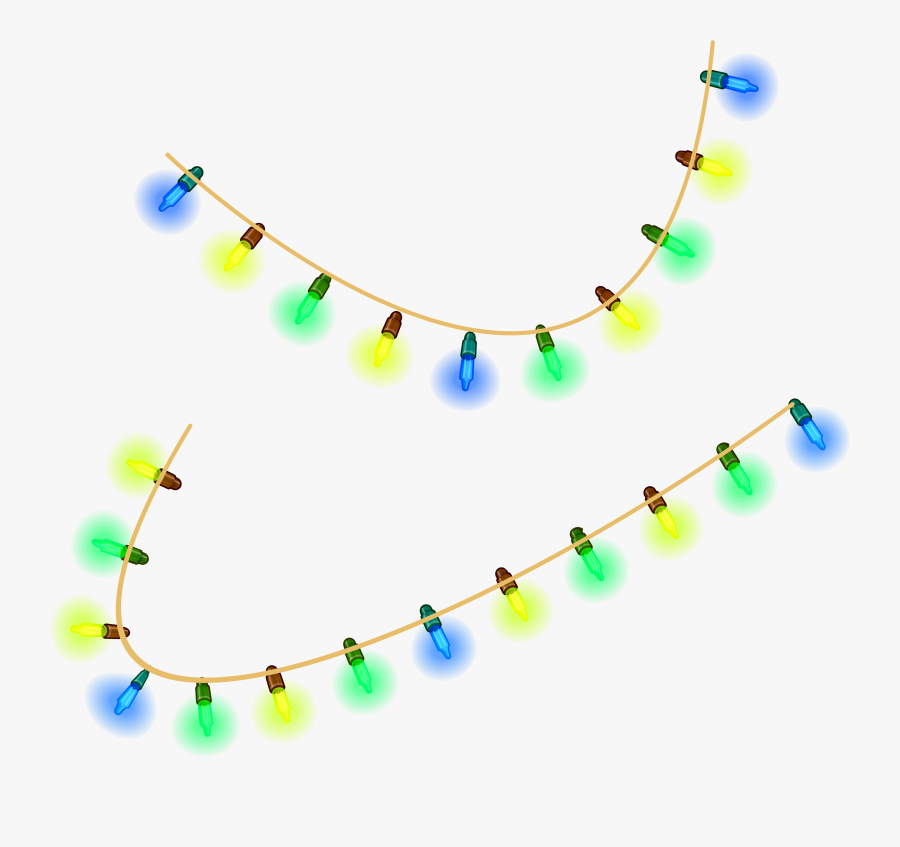 Christmas Lights Clipart - Christmas Necklace Transparent Background, Transparent Clipart