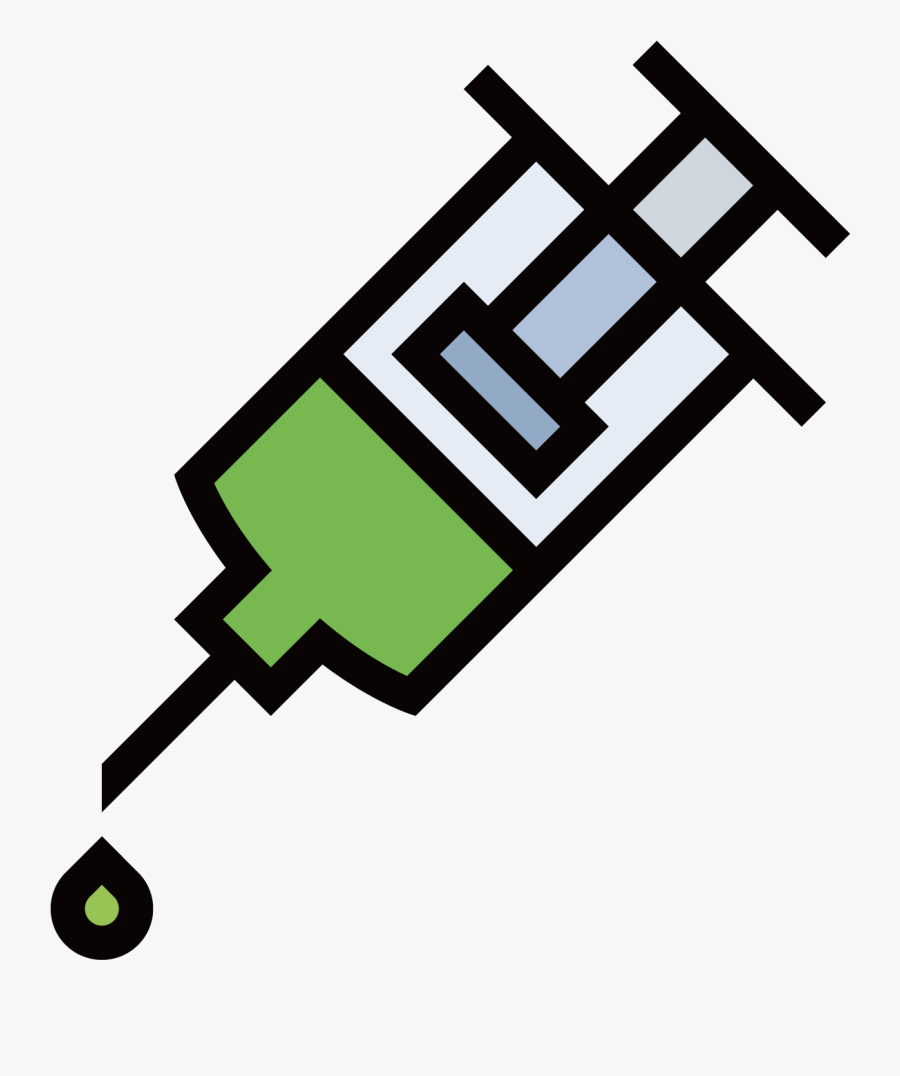 Icon Green Tube Transprent - Syringe Icon Png, Transparent Clipart