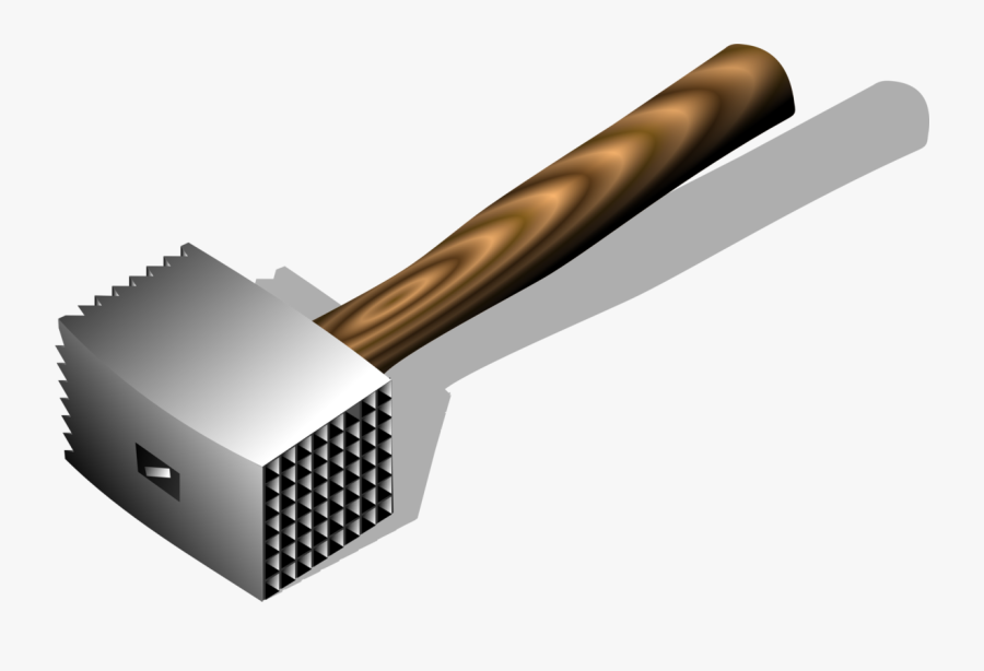 Free Clip Art "hammer, Plaktukas - Dibujo De Martillo De Carne, Transparent Clipart
