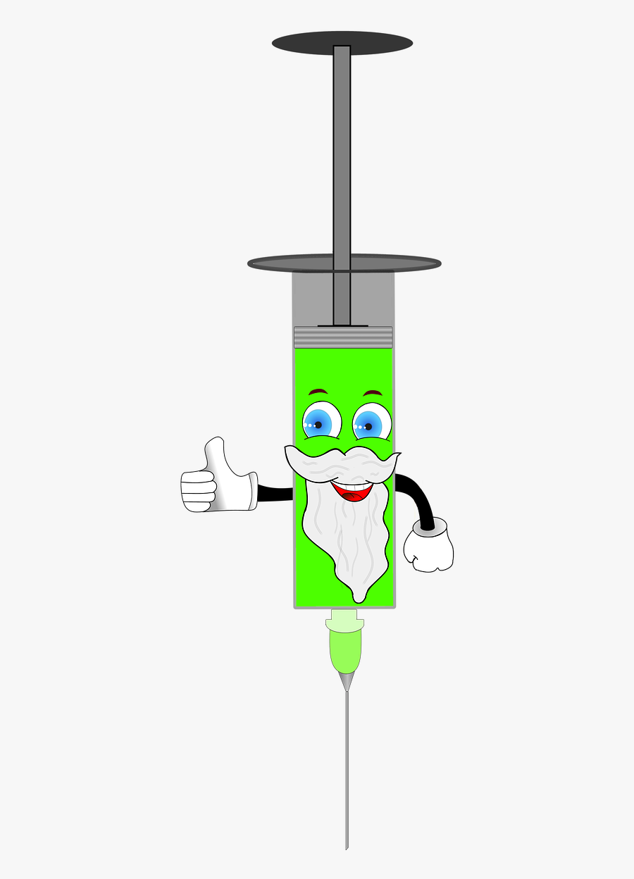 Syringe Clip Art Vaccination - Cartoon, Transparent Clipart