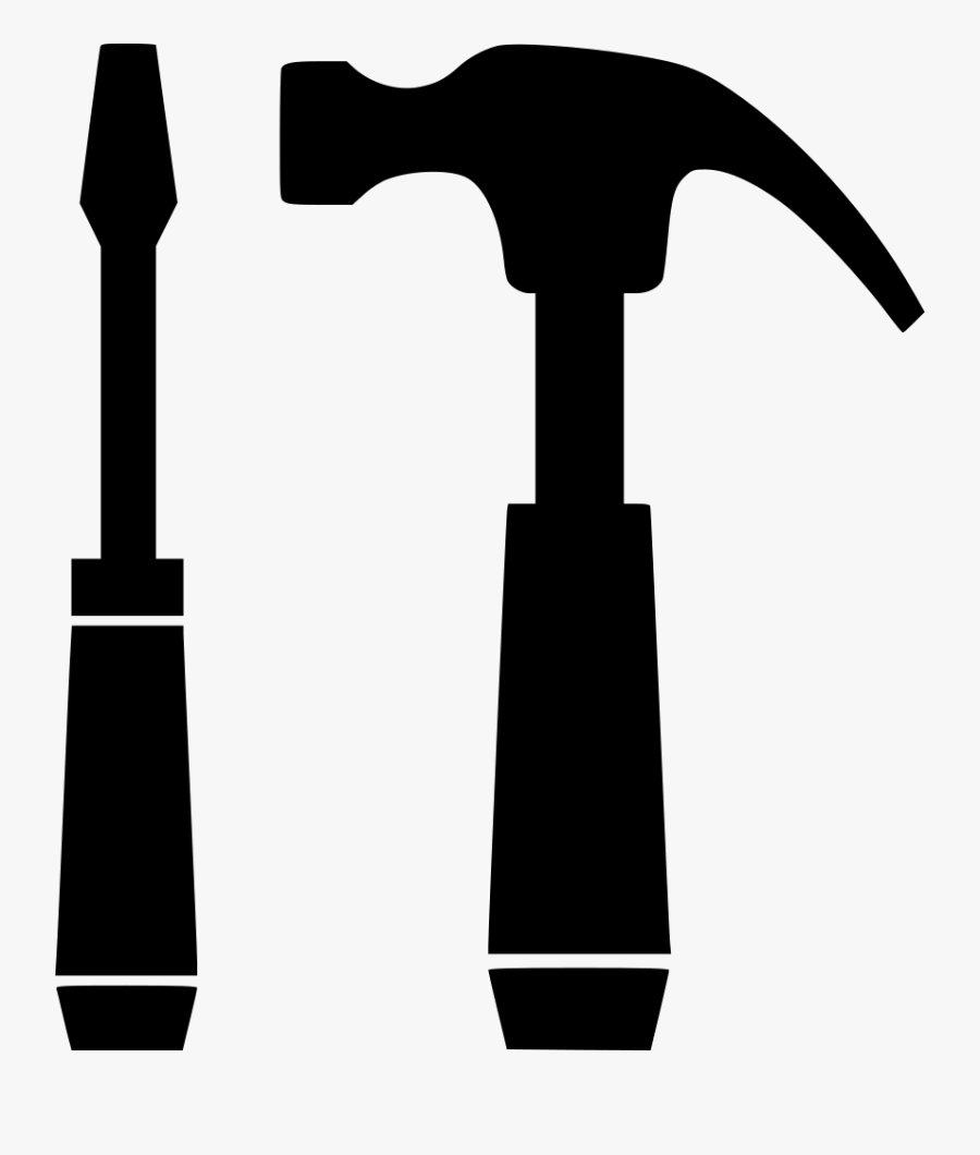 Transparent Hammer Clip Art - Hammer And Screwdriver Icon, Transparent Clipart