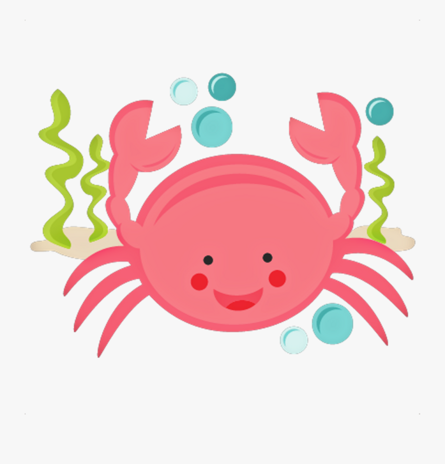 Cute Crab Underthesea Oceanlife Remixit - Cute Crab Clip Art, Transparent Clipart