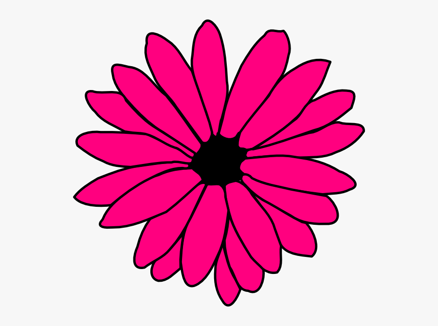 Pink Daisy Svg Clip Arts - Pink Daisy Clip Art, Transparent Clipart