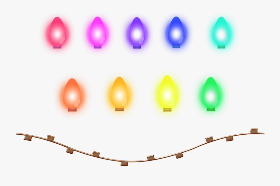 Christmas Lights, Light String, Retro, Vintage - Luci Di Natale Png, Transparent Clipart