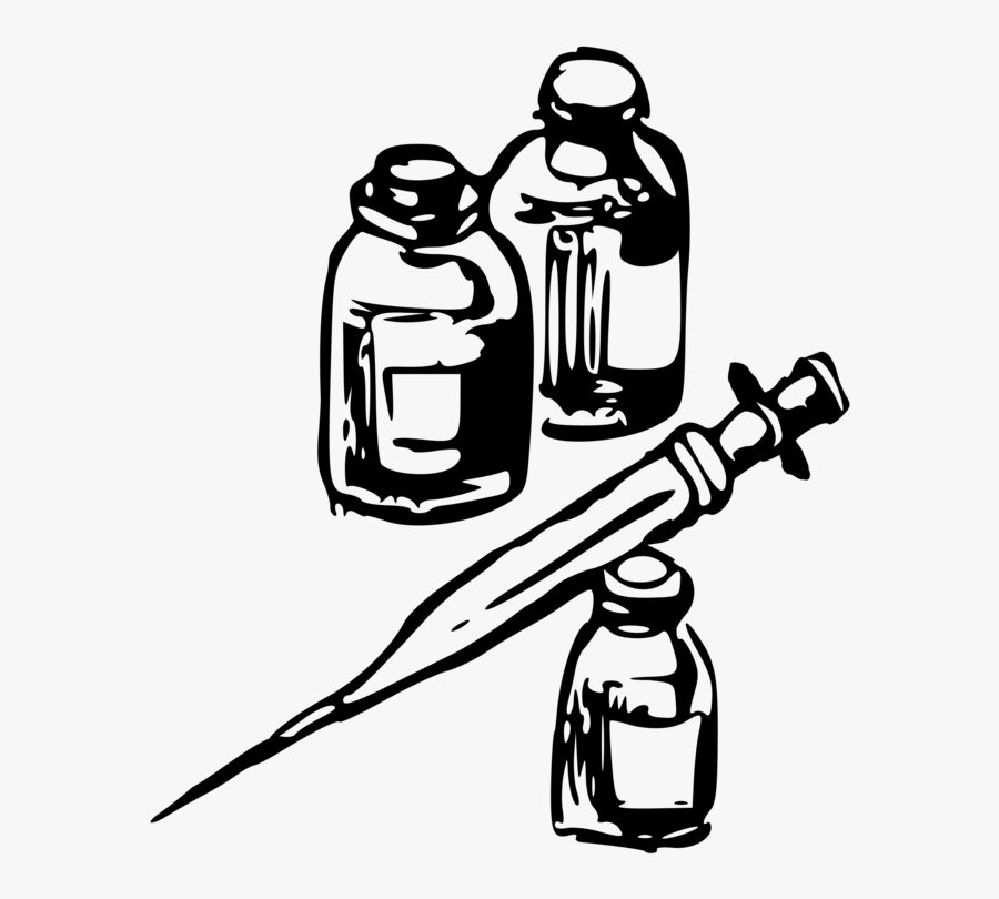 Line Art,art,blackandwhite - Glass Bottle, Transparent Clipart