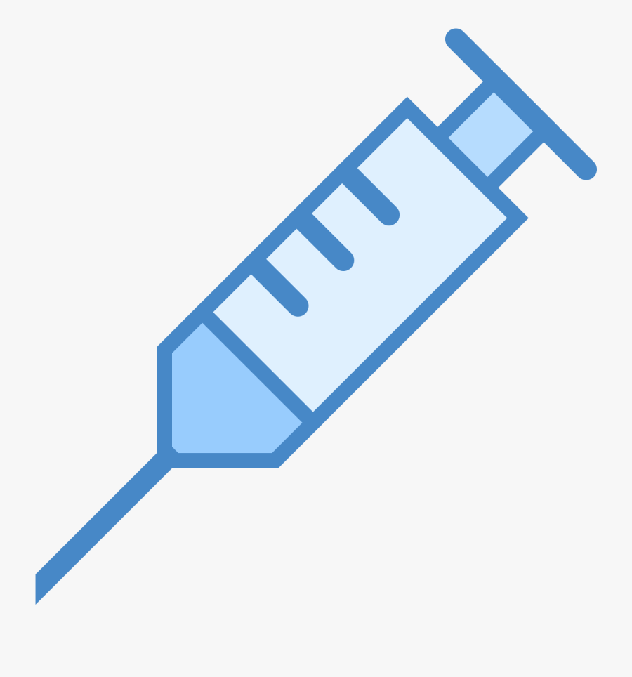 Syringe Icon - Blue Syringe Icon, Transparent Clipart