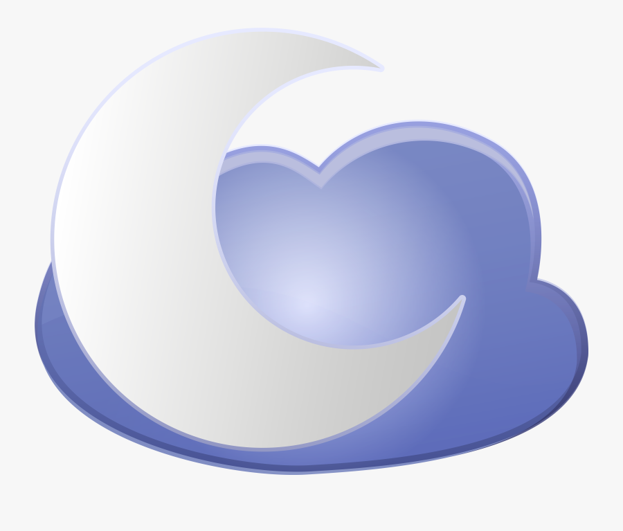 Cloud And Moon Weather Icon Png Clip Art, Transparent Clipart
