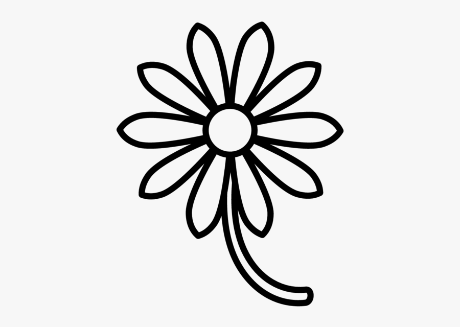 Flower Flat Icon Sticker - Daisy Outline Clip Art, free clipart download, p...