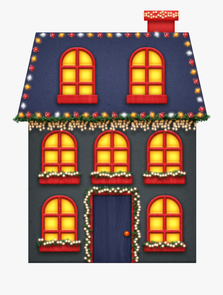 Christmas Village Houses Clipart, Transparent Clipart