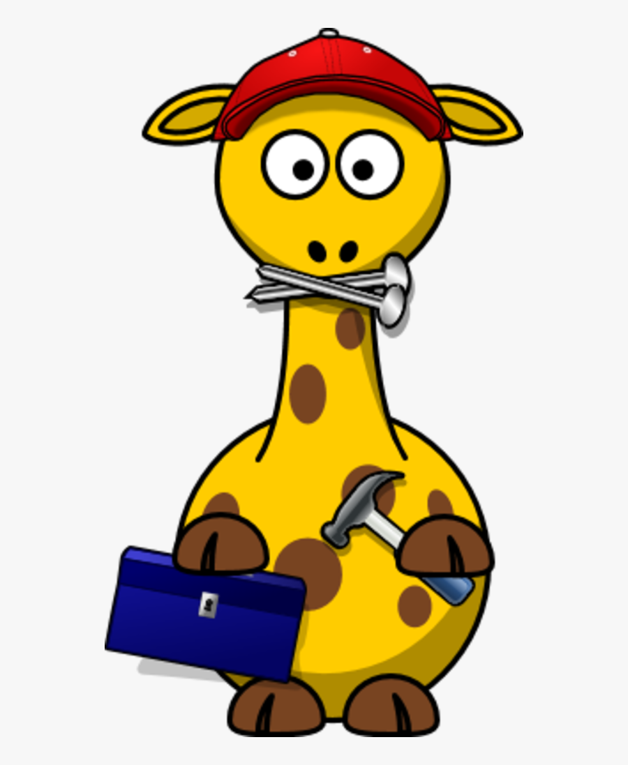Giraffe Hammer Bag - Cartoon Giraffe, Transparent Clipart