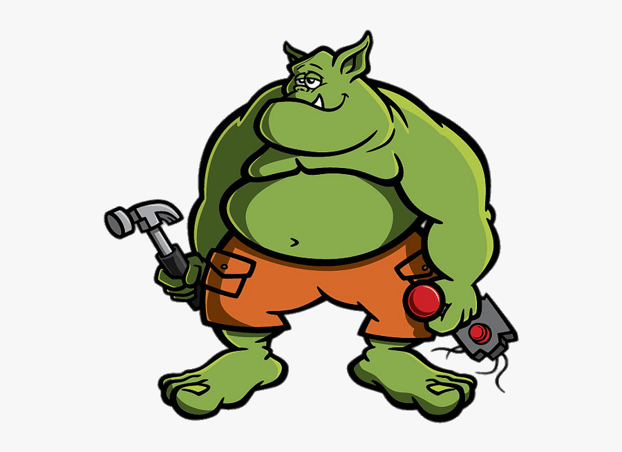Ogre With Hammer Clip Arts - Ogre Transparent Background, Transparent Clipart