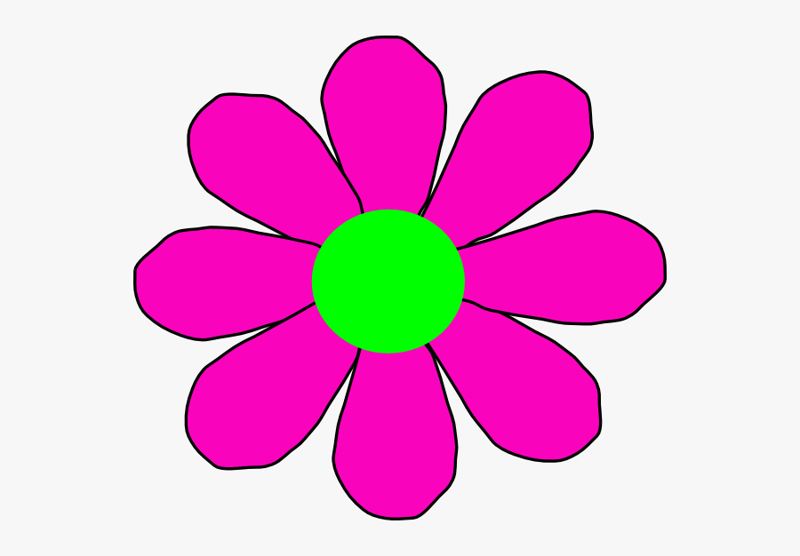 Pink With Green Daisy Clip Art At Clkercom Vector Clip - Orange Daisy Clip Art, Transparent Clipart