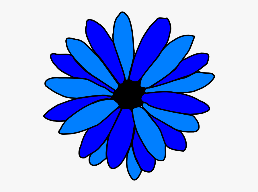 Blue Daisy Clip Art At Clker - Pink Daisy Flower Clipart, Transparent Clipart