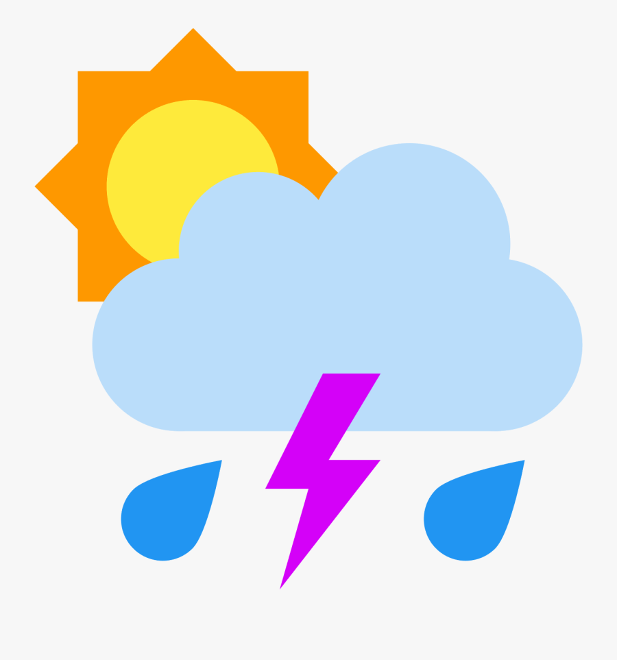 Stormy Weather Icon - Icon, Transparent Clipart