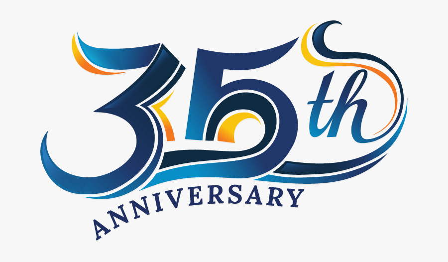 Modern Traditional 35th Wedding Anniversary Gifts For - Clip Art 35th Work Anniversary, Transparent Clipart