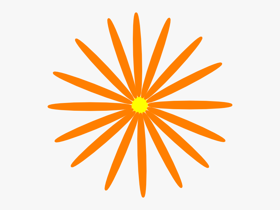 Orange Daisy Svg Clip Arts - Estrella De 25 Puntas, Transparent Clipart
