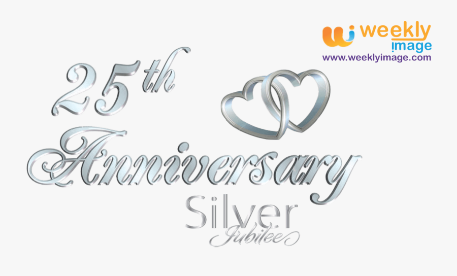 Silver Jubilee Anniversary Png, Transparent Clipart