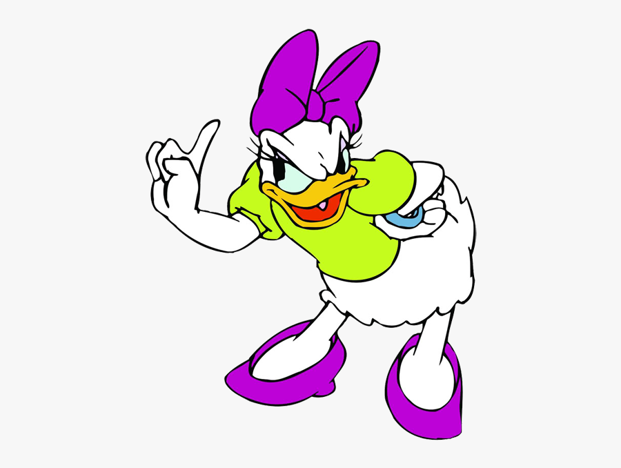 Daisy Duck Angry Face, Transparent Clipart
