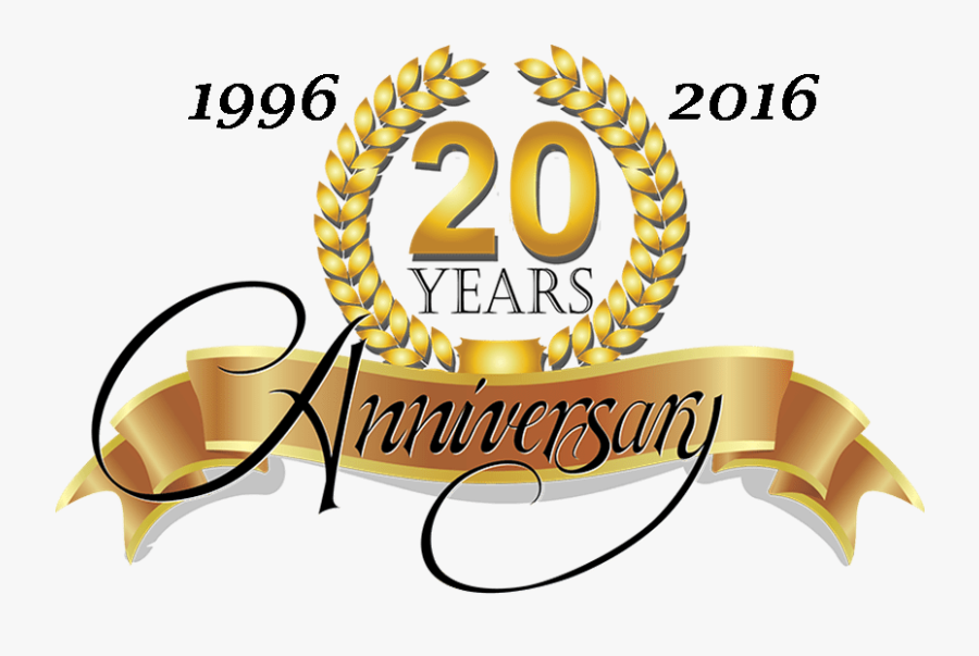 August Clipart Anniversary - 20 Year Anniversary 1998 2018, Transparent Clipart