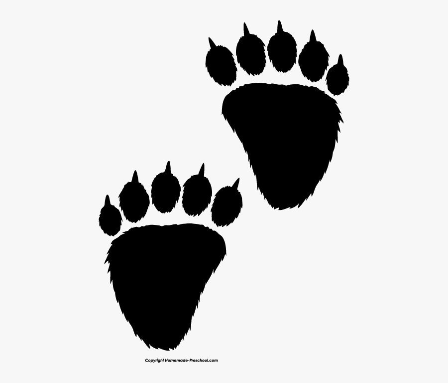 Bear Footprint Clip Art, Transparent Clipart