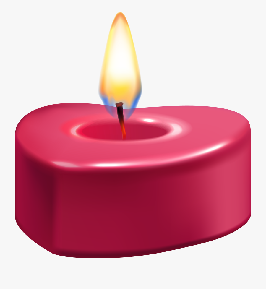 Heart Candle Png Clip Art, Transparent Clipart