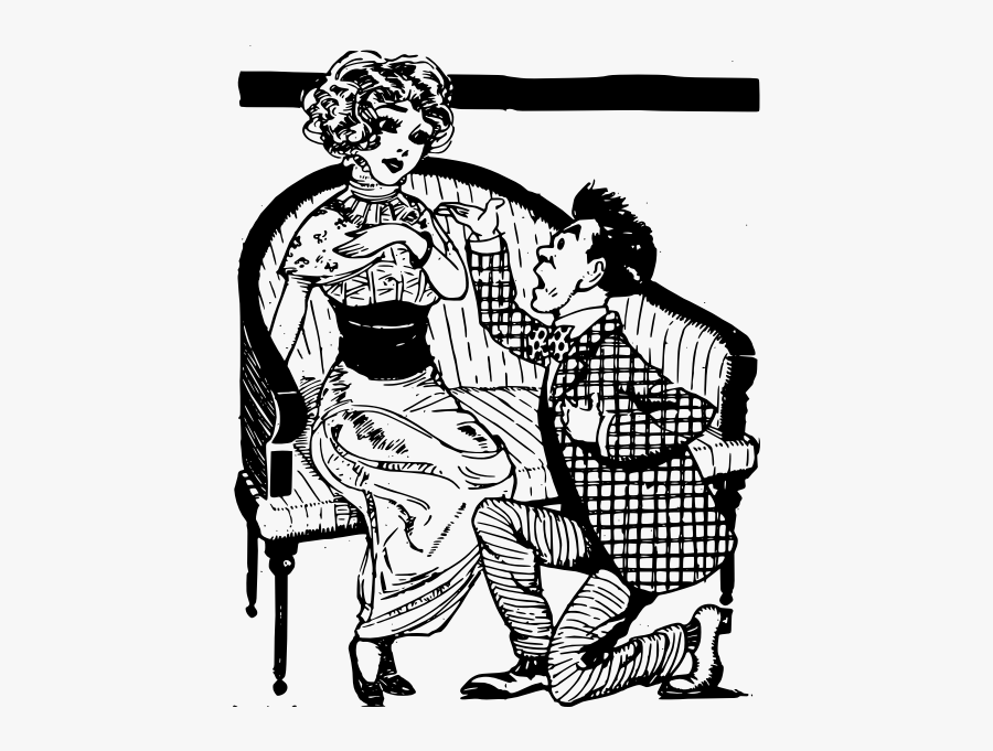 Art,monochrome Photography,human - Clipart Retro Bilder Ehepaar, Transparent Clipart