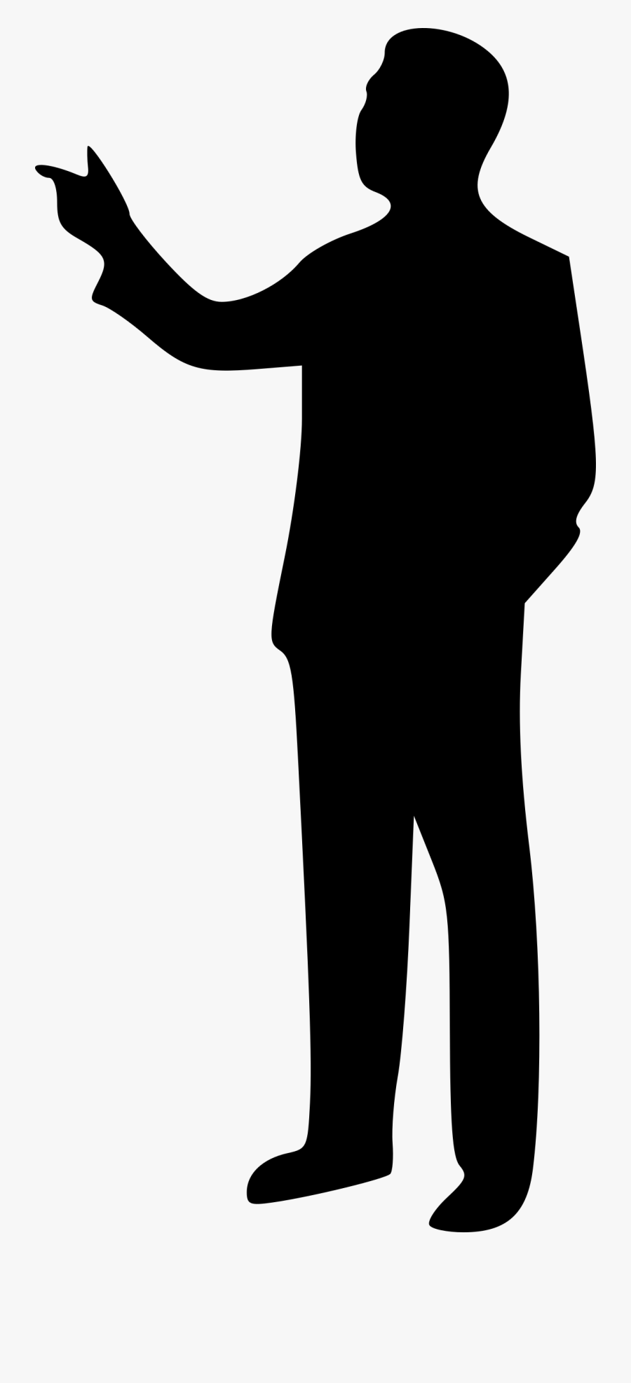 Clipart Pointing Guy - Silhouette Person Pointing Png, Transparent Clipart